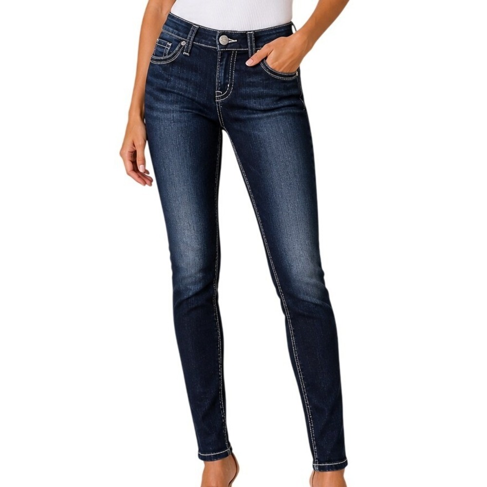 Silver Jeans Co Dark Wash Low Rise Denim Skinny Jeans W27 L29